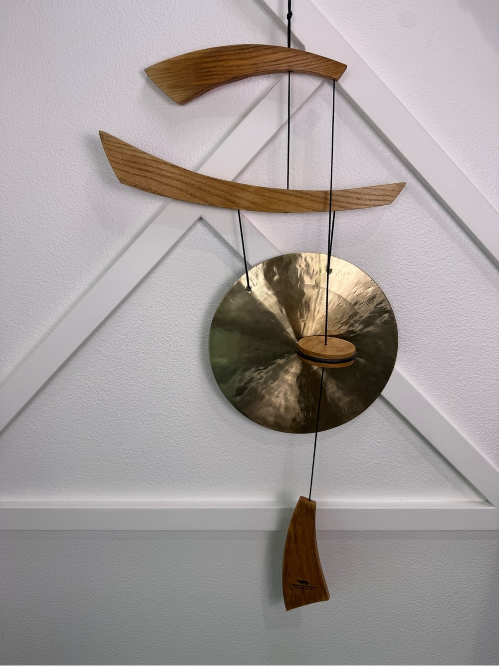 Woodstock Chimes Emperor Gong 34.5” Bronze Gong Wood Wind Chime Original Box
